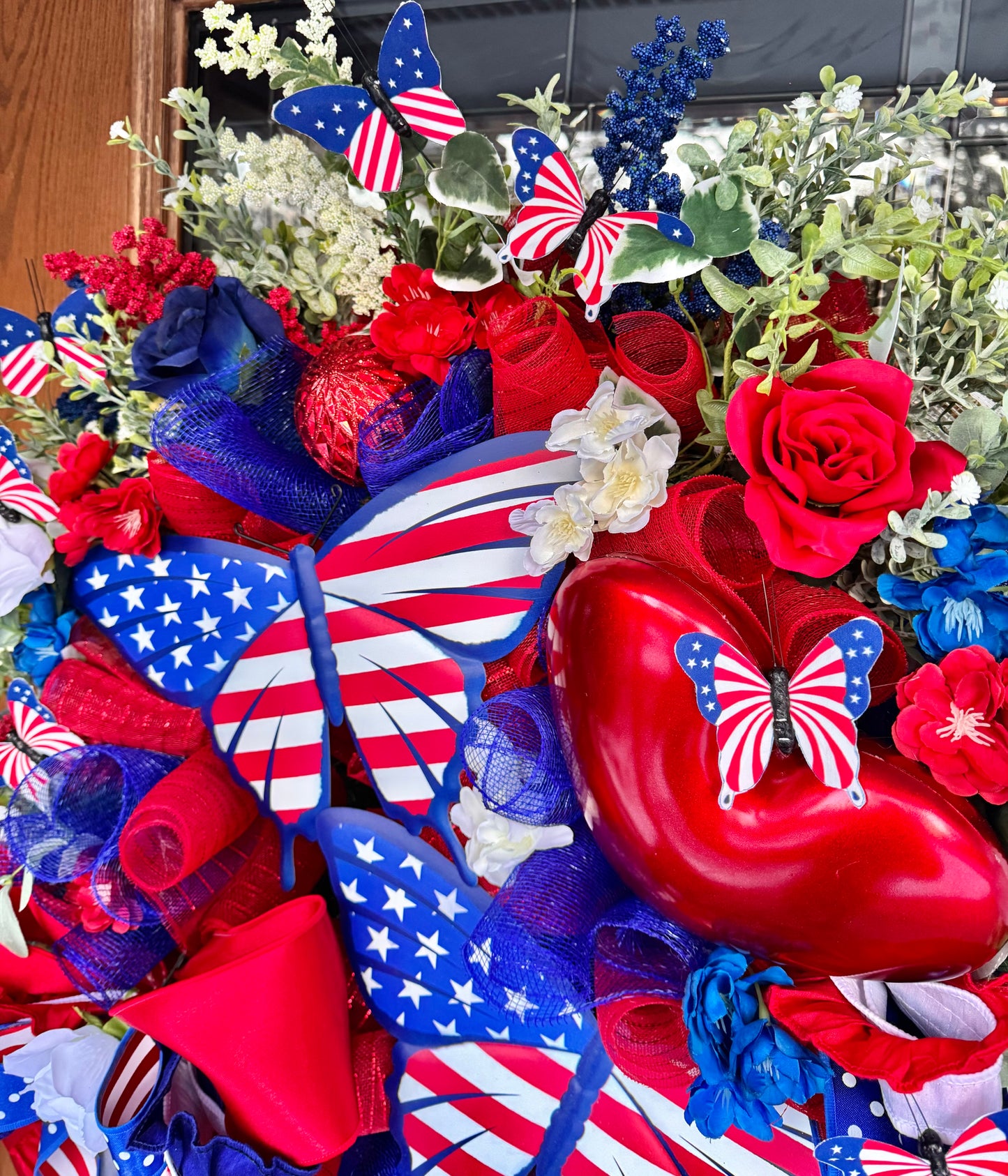 Butterfly Patriotic Wreath | 4th of July Wreath | Fourth Of July Decor