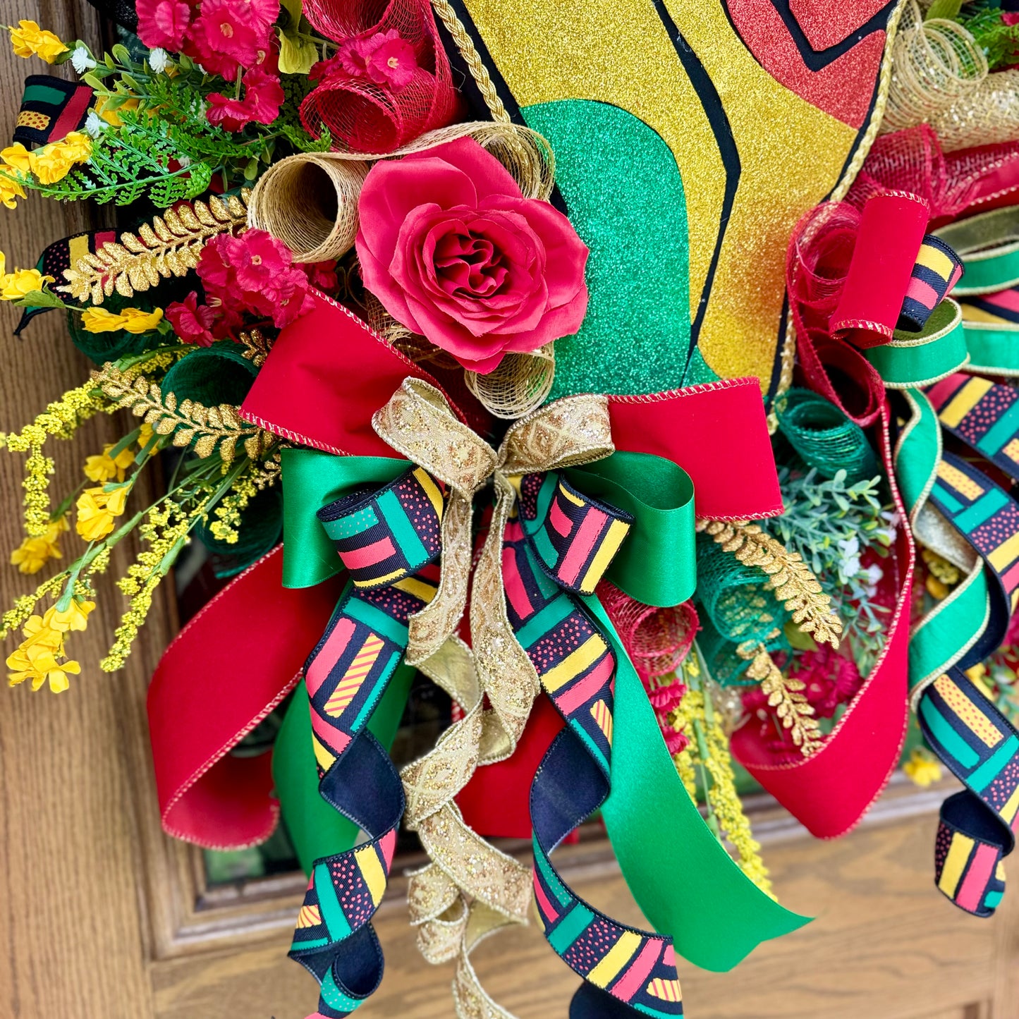 Juneteenth Raised Fist Wreath