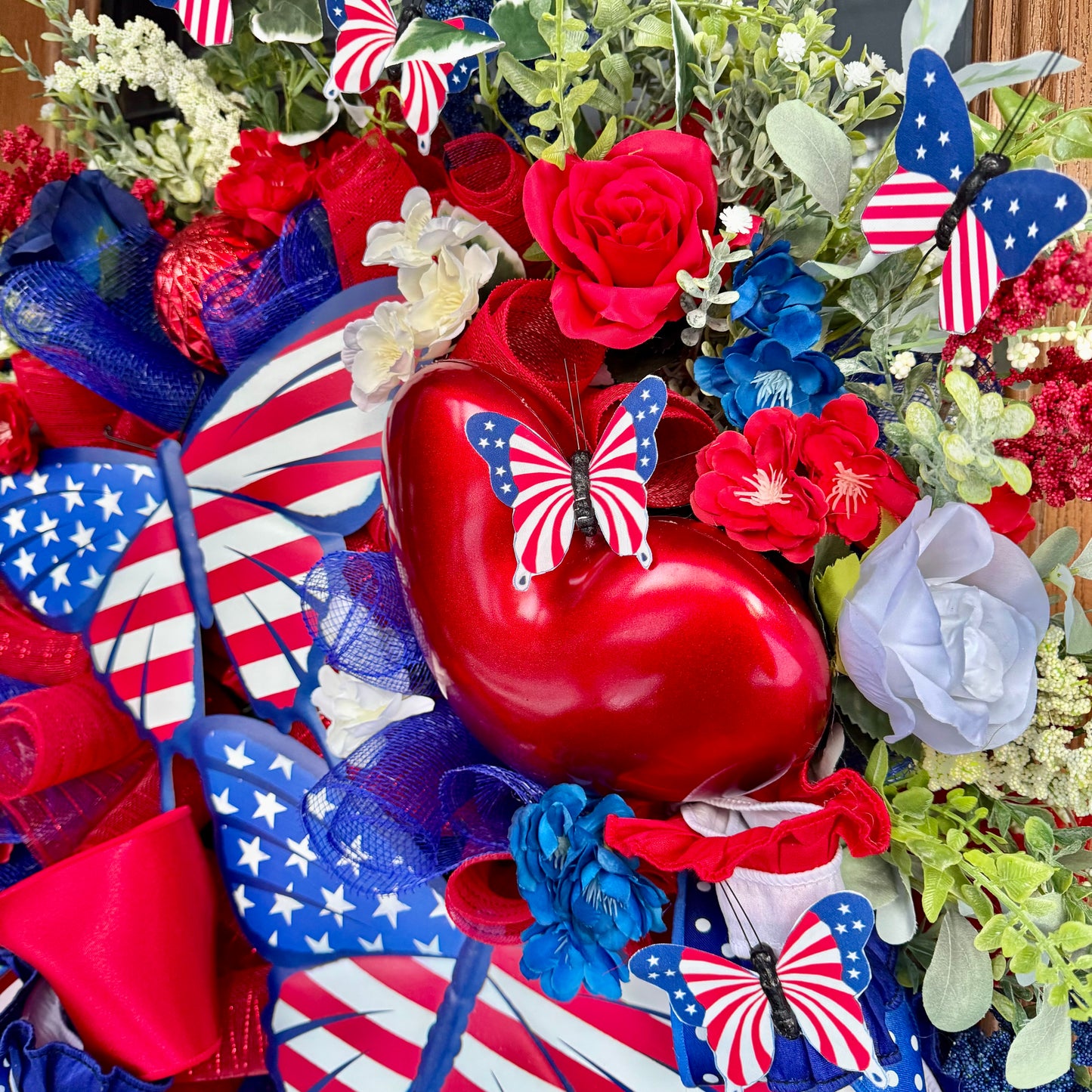Butterfly Patriotic Wreath | 4th of July Wreath | Fourth Of July Decor