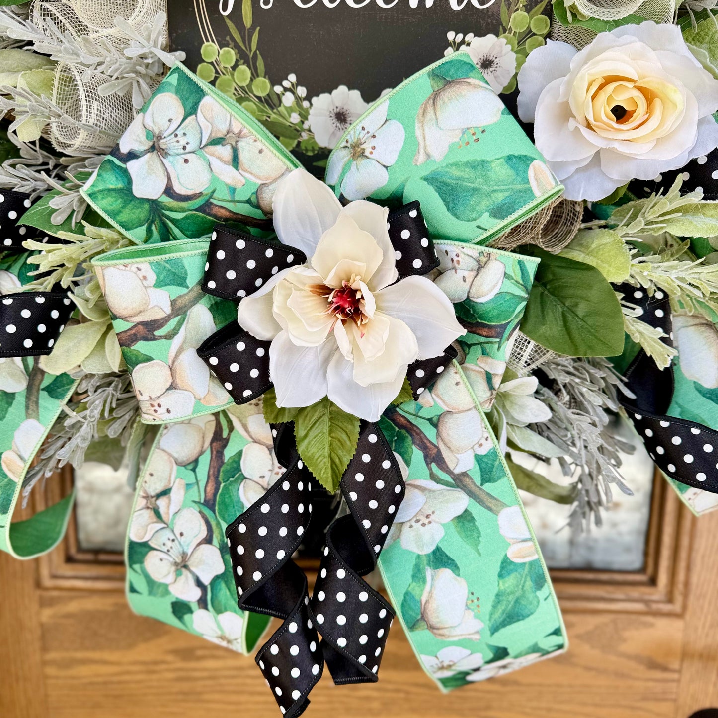 Welcome Floral Wreath | Spring Wreath | Floral Wreath | Spring Door Decor