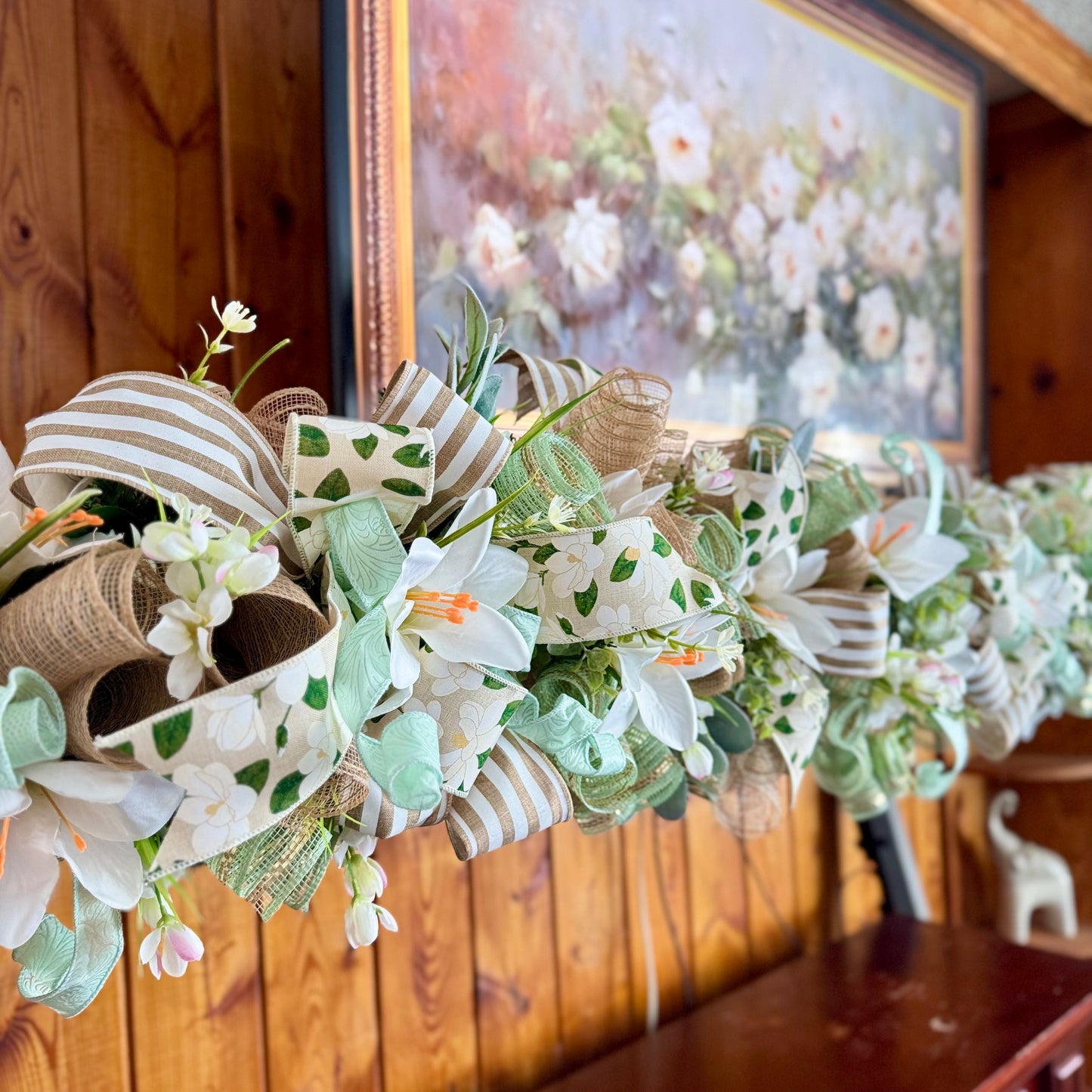 7 ft Floral Spring Garland | Spring Garland For Mantel | Spring Door Decor | Summer Garland