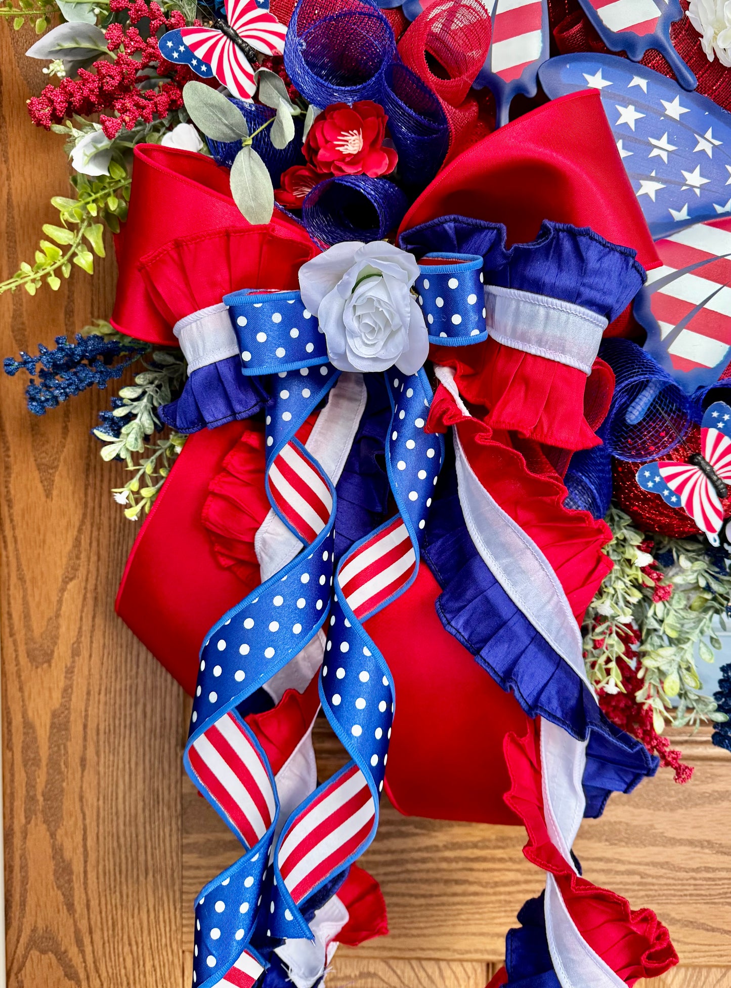 Butterfly Patriotic Wreath | 4th of July Wreath | Fourth Of July Decor