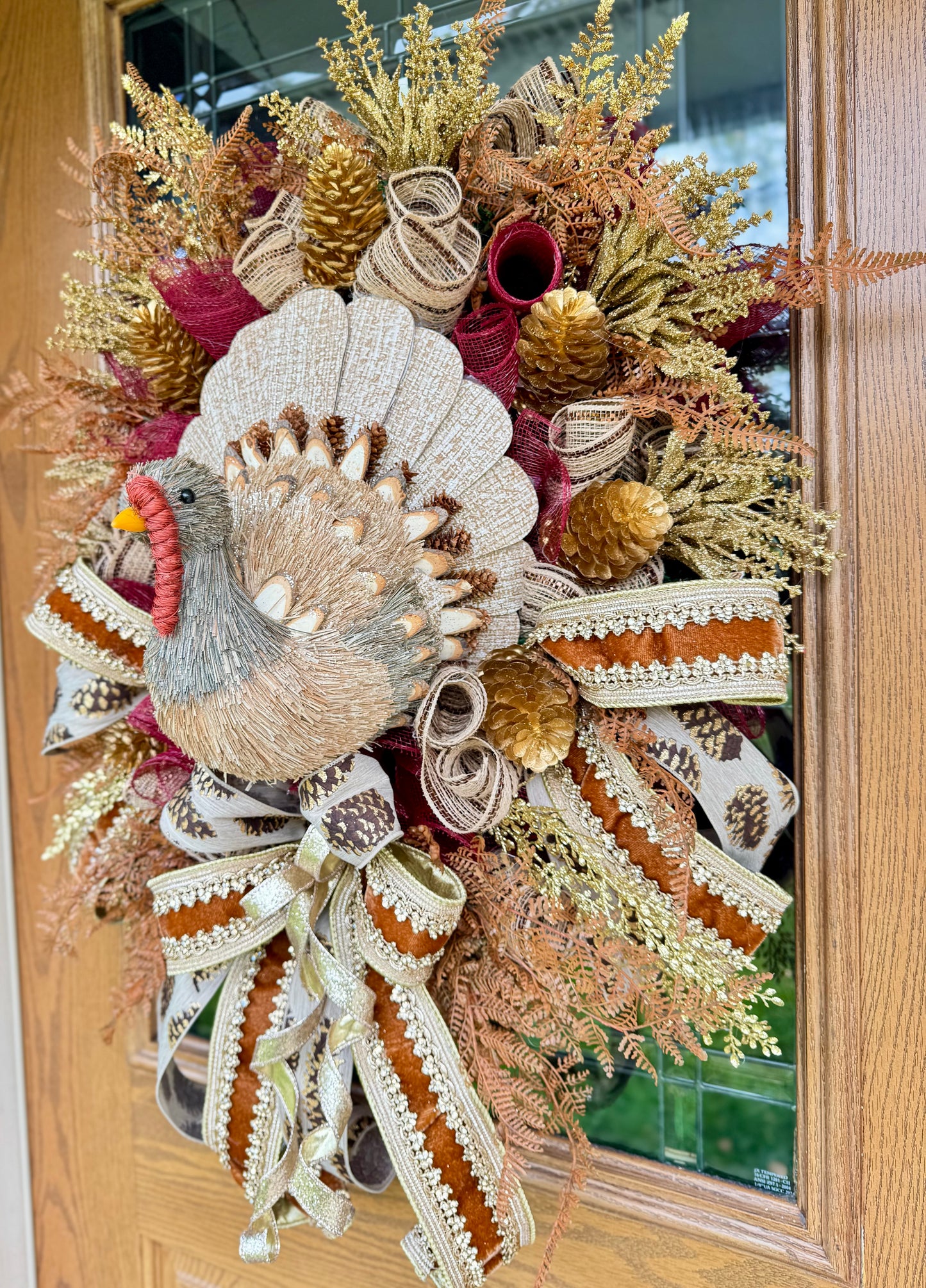 Fall Turkey Wreath | Thanksgiving Wreath | Fall Wreaths For Front Door