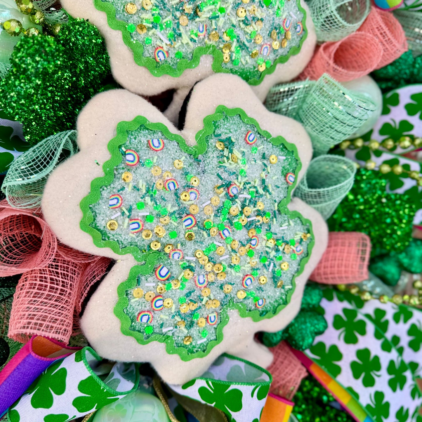 Sugar Cookie Clover Wreath | St. Patrick’s Day Wreath For Front Door