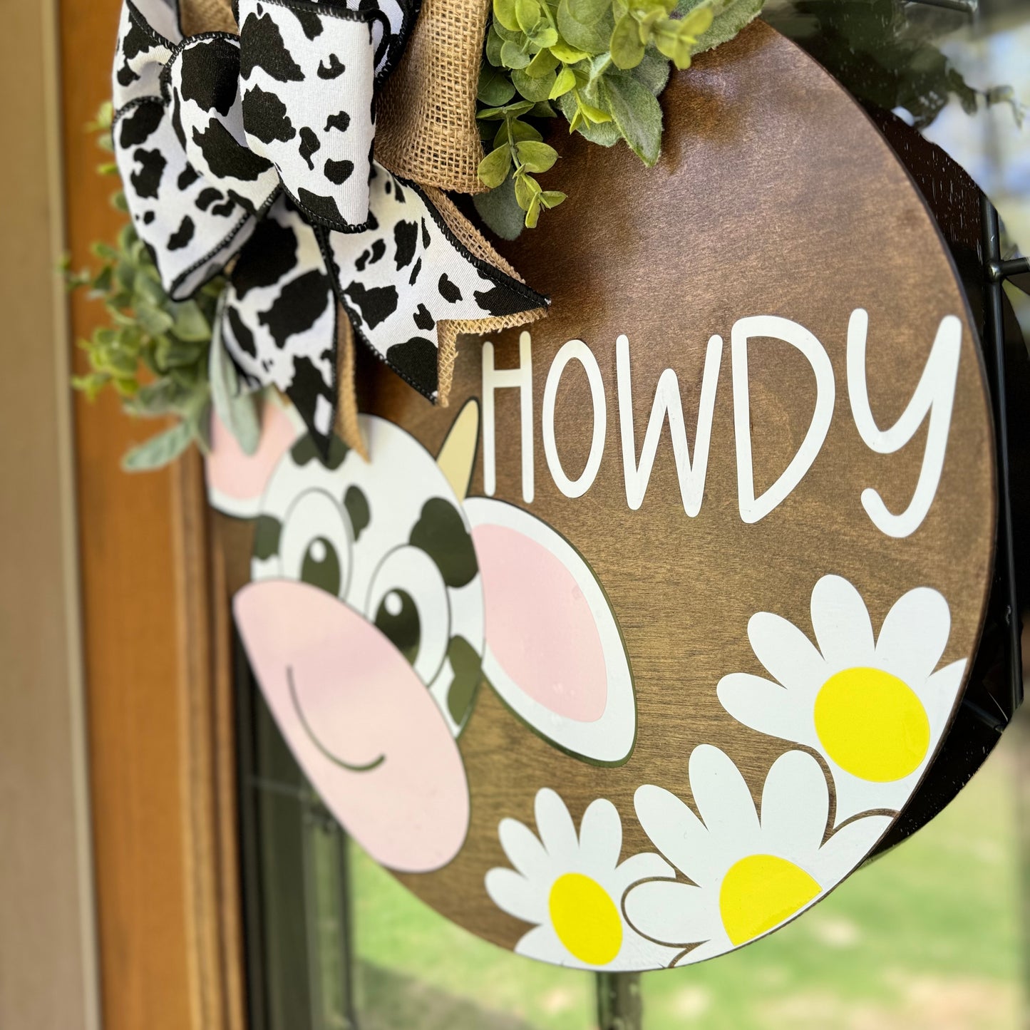 Cow Howdy Door Hanger