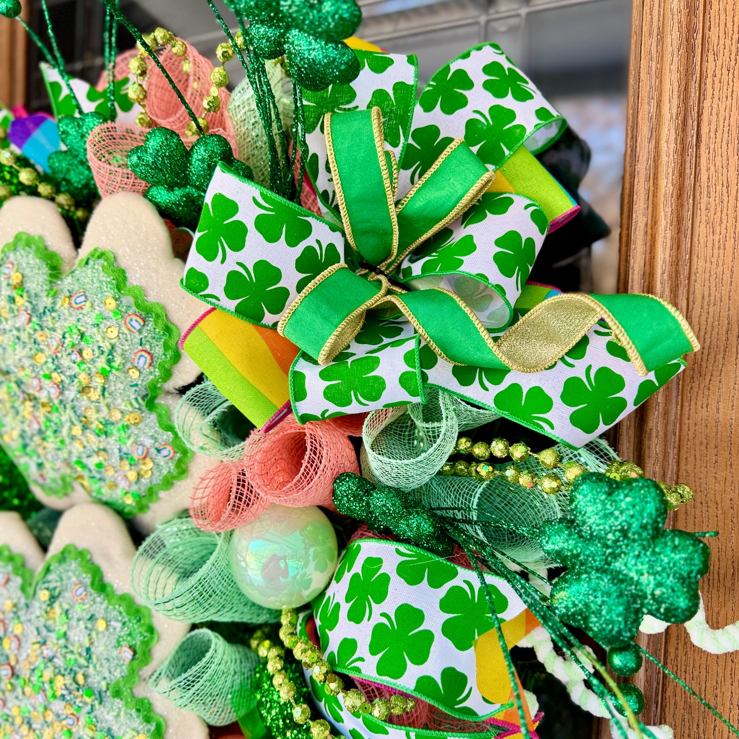 Sugar Cookie Clover Wreath | St. Patrick’s Day Wreath For Front Door