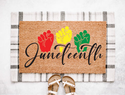 Juneteenth Fist Doormat