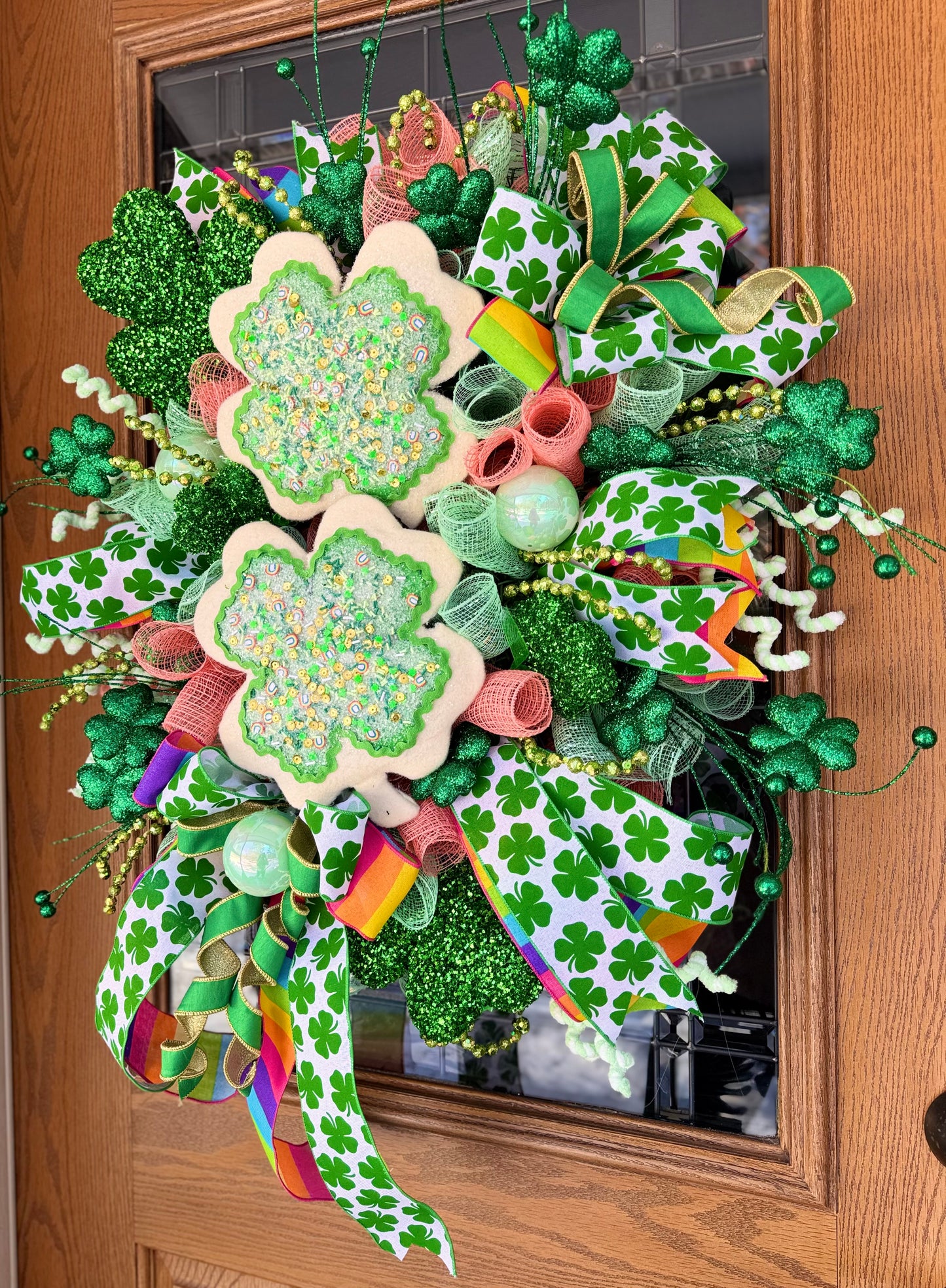 Sugar Cookie Clover Wreath | St. Patrick’s Day Wreath For Front Door