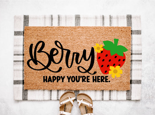 Strawberry Doormat | Summer Doormat | Summer Front Door Decor