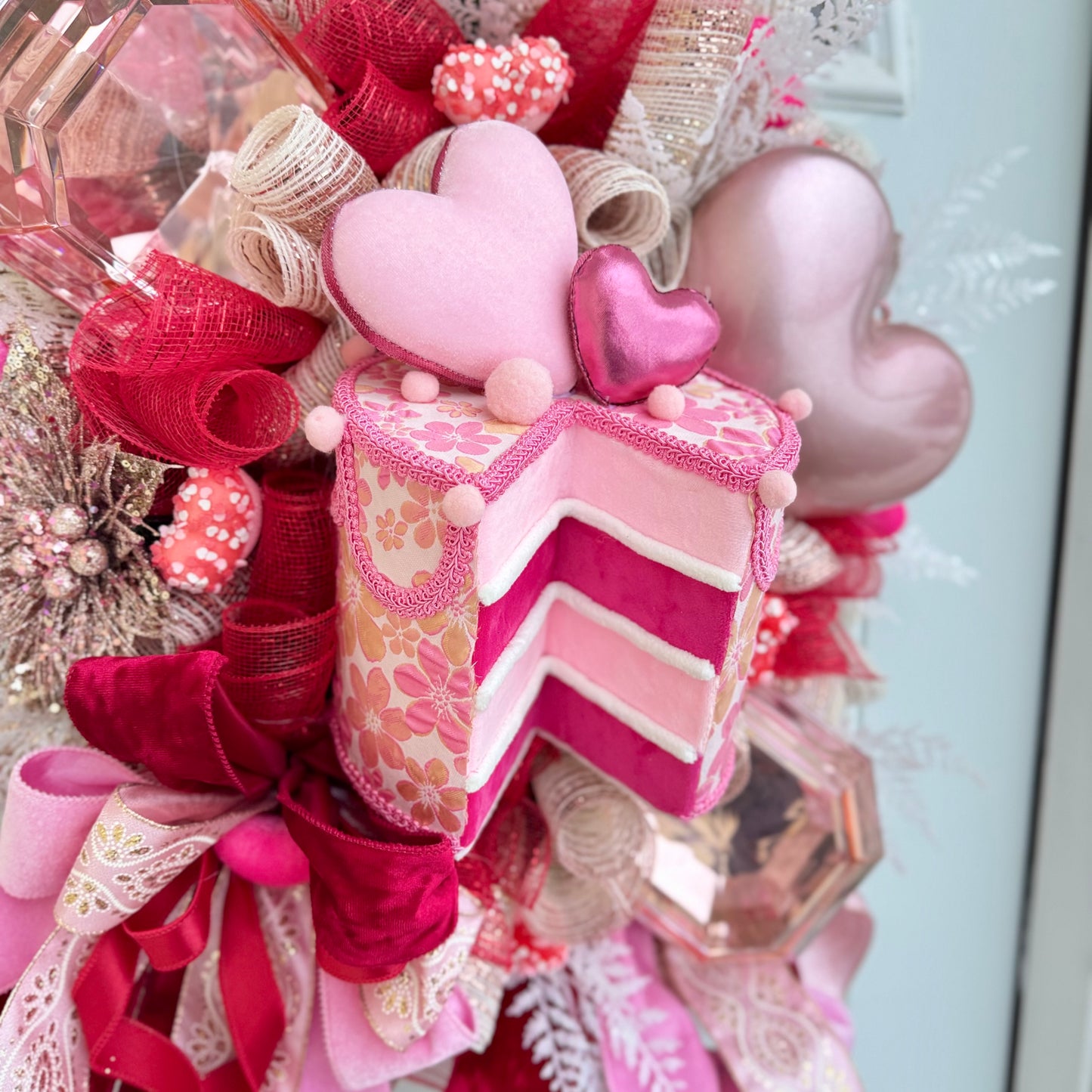 Valentine’s Day Jeweled Wreath | Valentines Day Door Decor