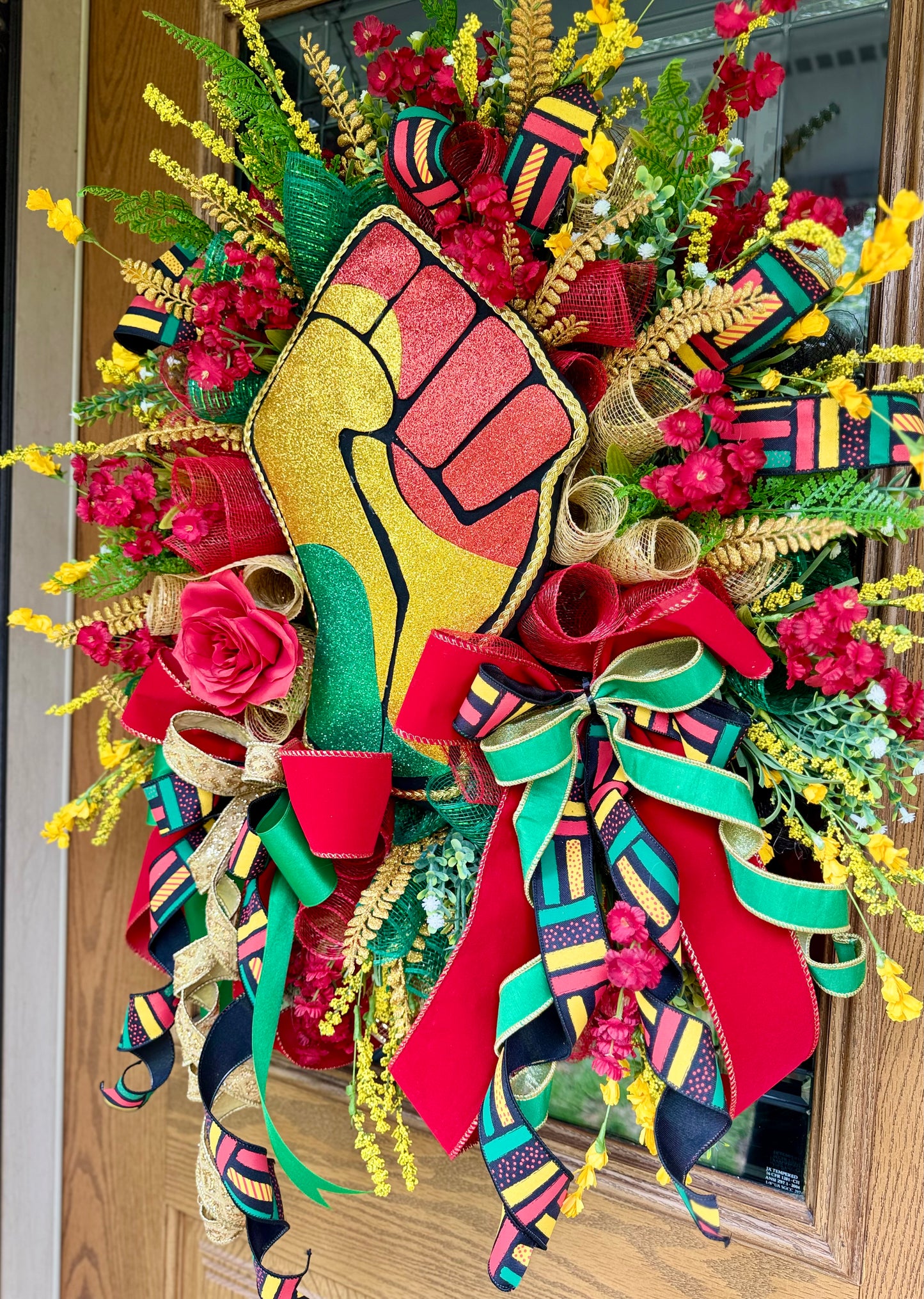 Juneteenth Raised Fist Wreath