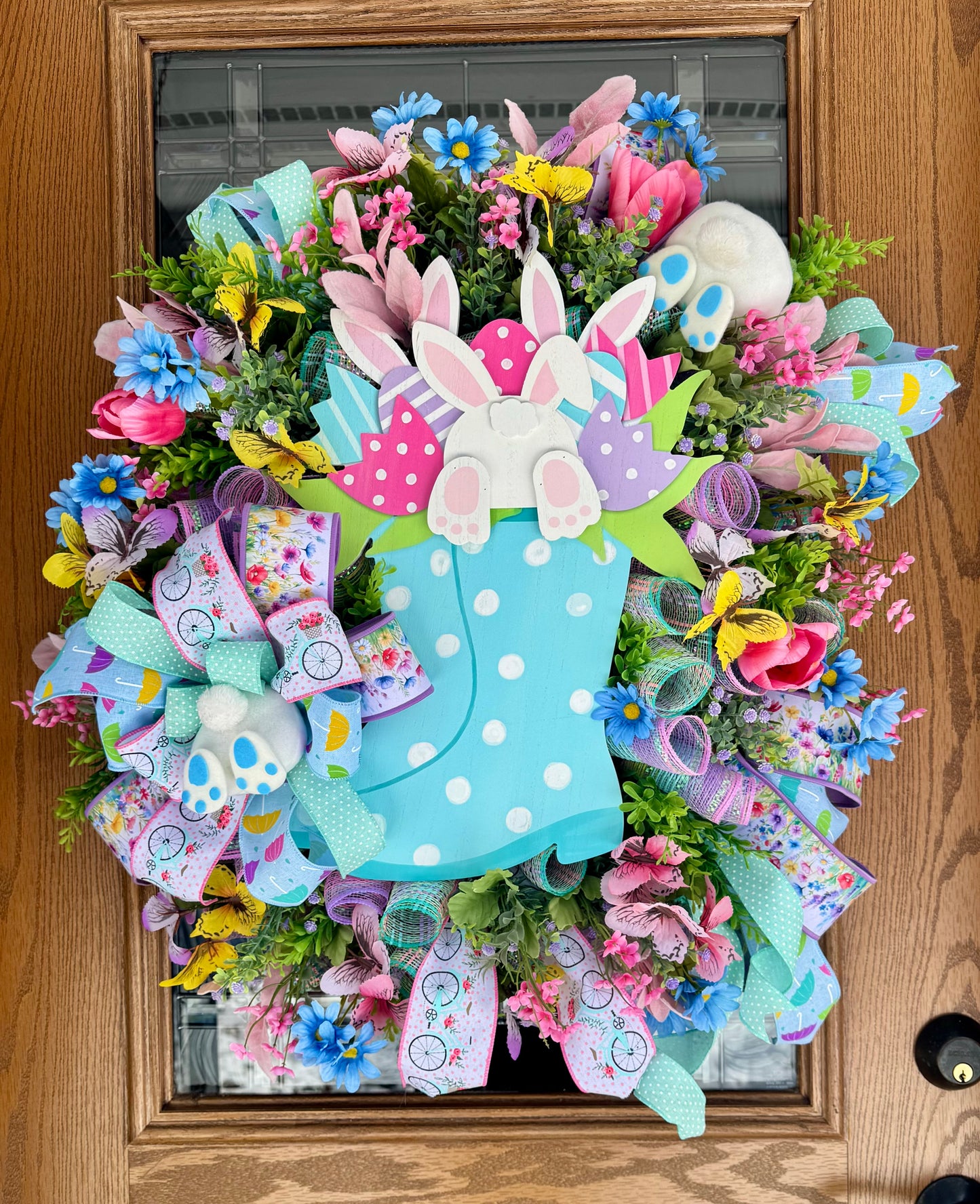 Easter Rain Boots Wreath | Spring Wreath | Easter Door Decor | Easter Porch Decor