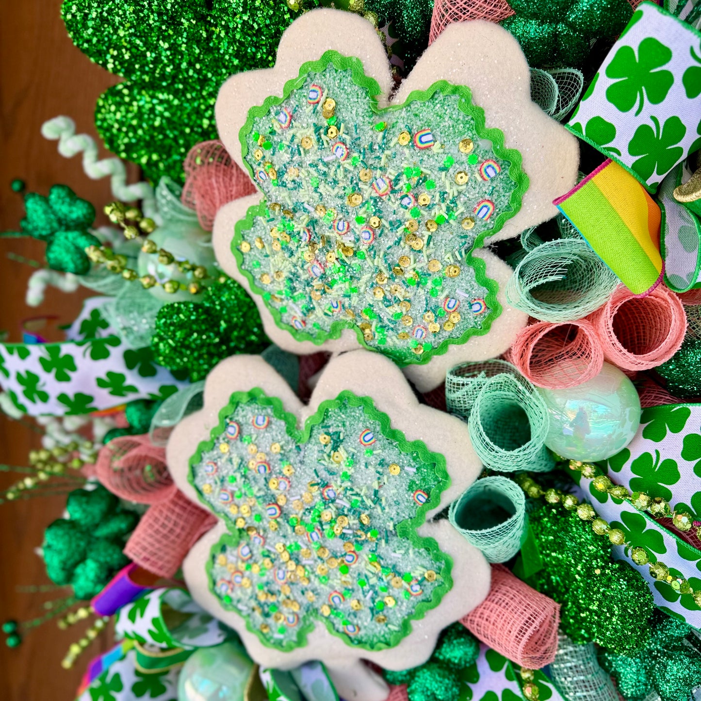 Sugar Cookie Clover Wreath | St. Patrick’s Day Wreath For Front Door