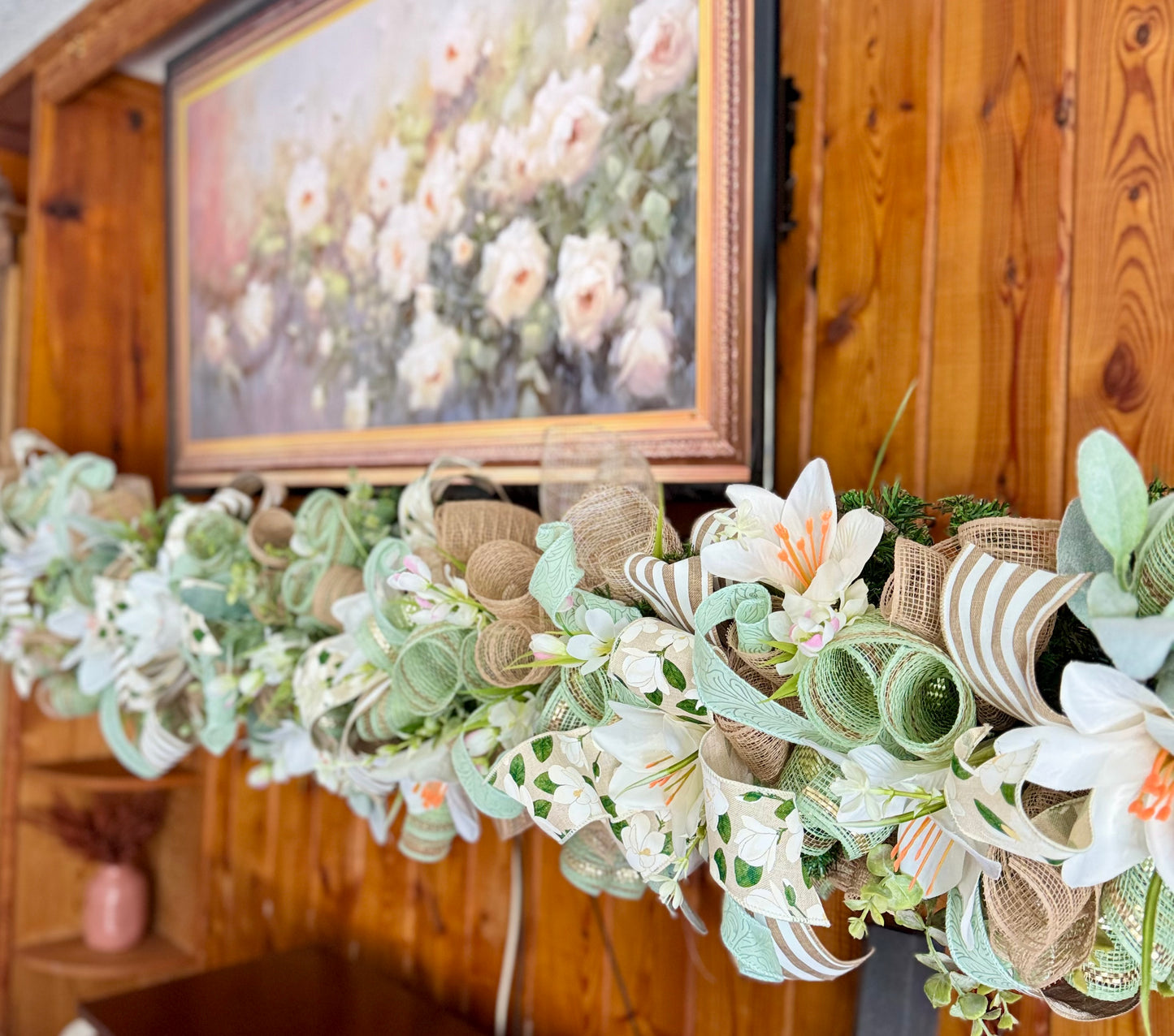 7 ft Floral Spring Garland | Spring Garland For Mantel | Spring Door Decor | Summer Garland