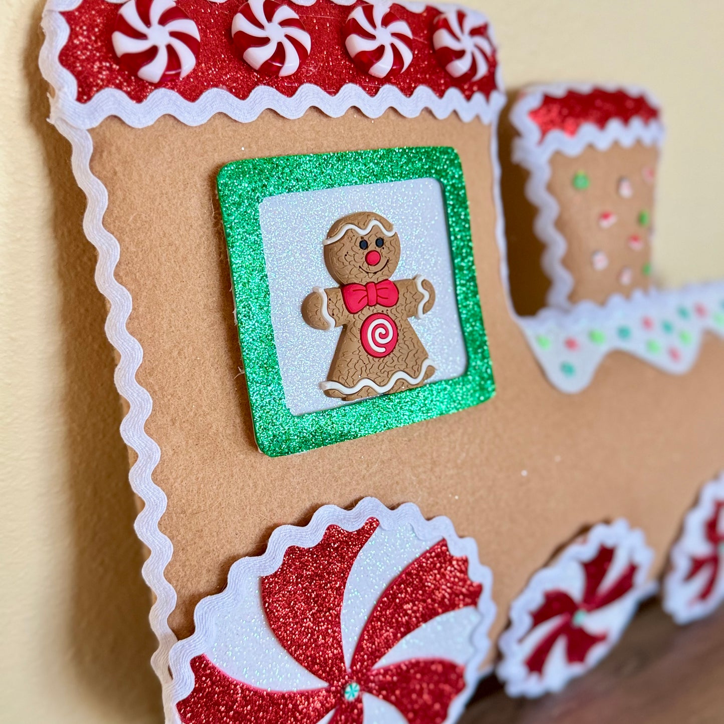 Gingerbread Train Christmas Wreath Attachment