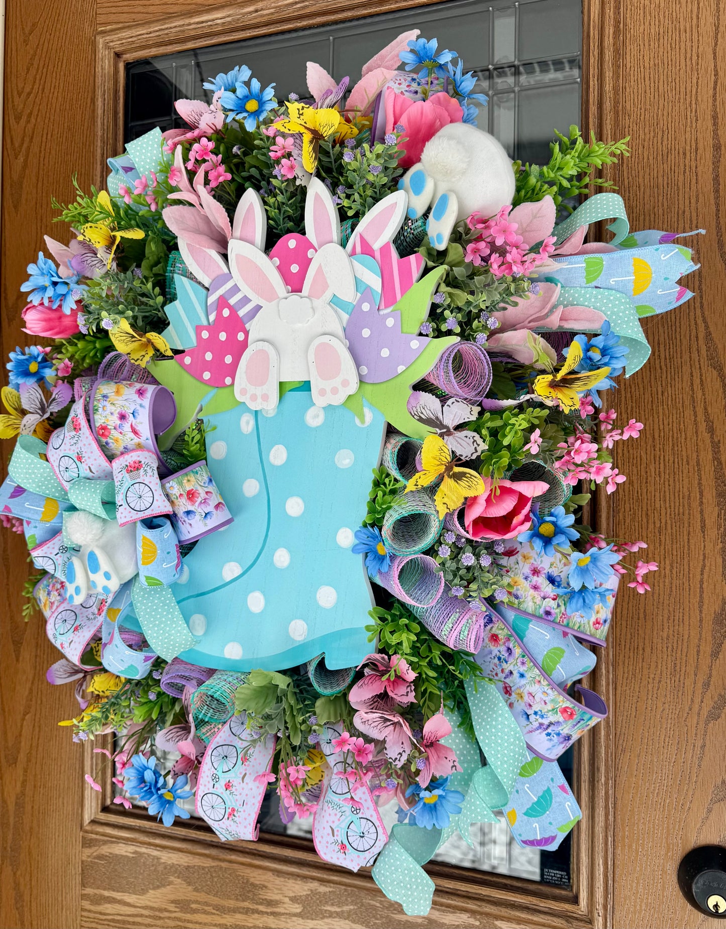 Easter Rain Boots Wreath | Spring Wreath | Easter Door Decor | Easter Porch Decor