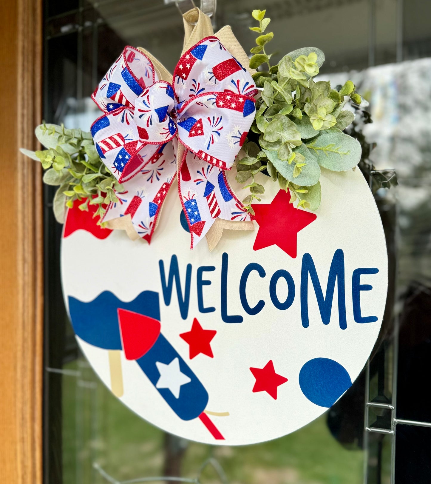 Patriotic Welcome Door Hanger