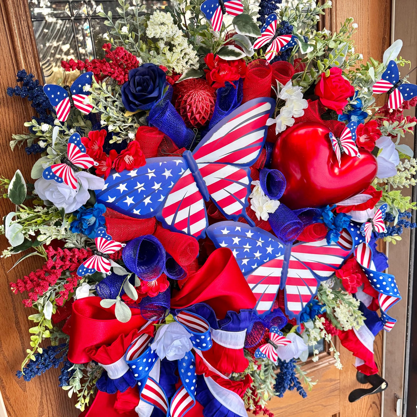 Butterfly Patriotic Wreath | 4th of July Wreath | Fourth Of July Decor