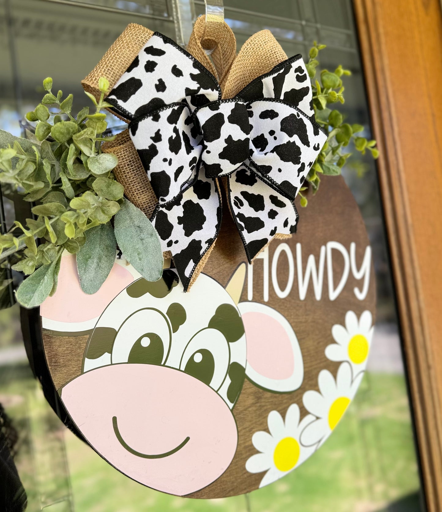 Cow Howdy Door Hanger