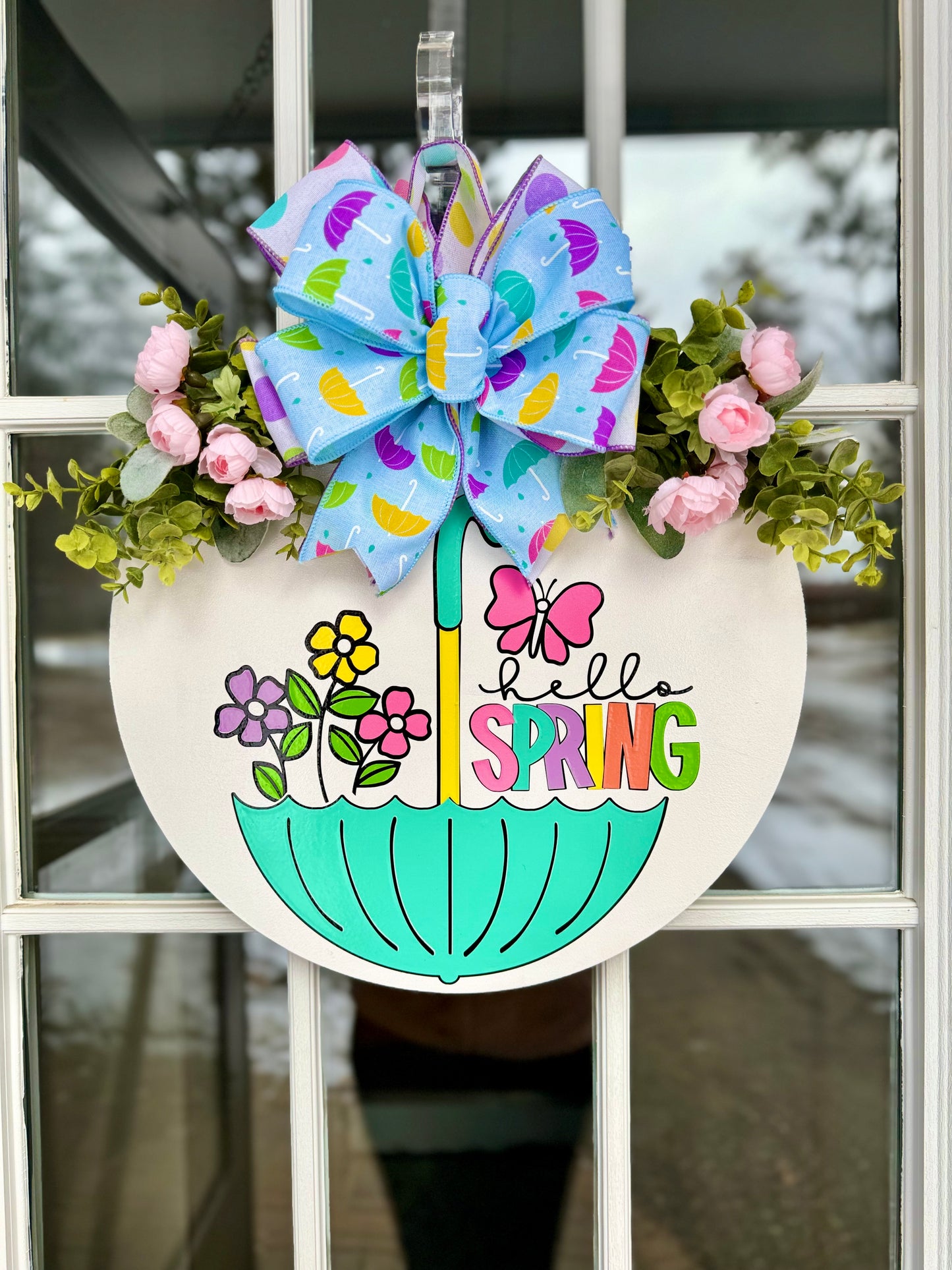Hello Spring Umbrella Door Hanger