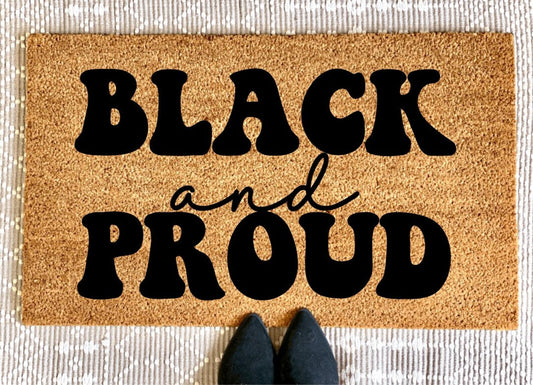 Black and Proud Doormat