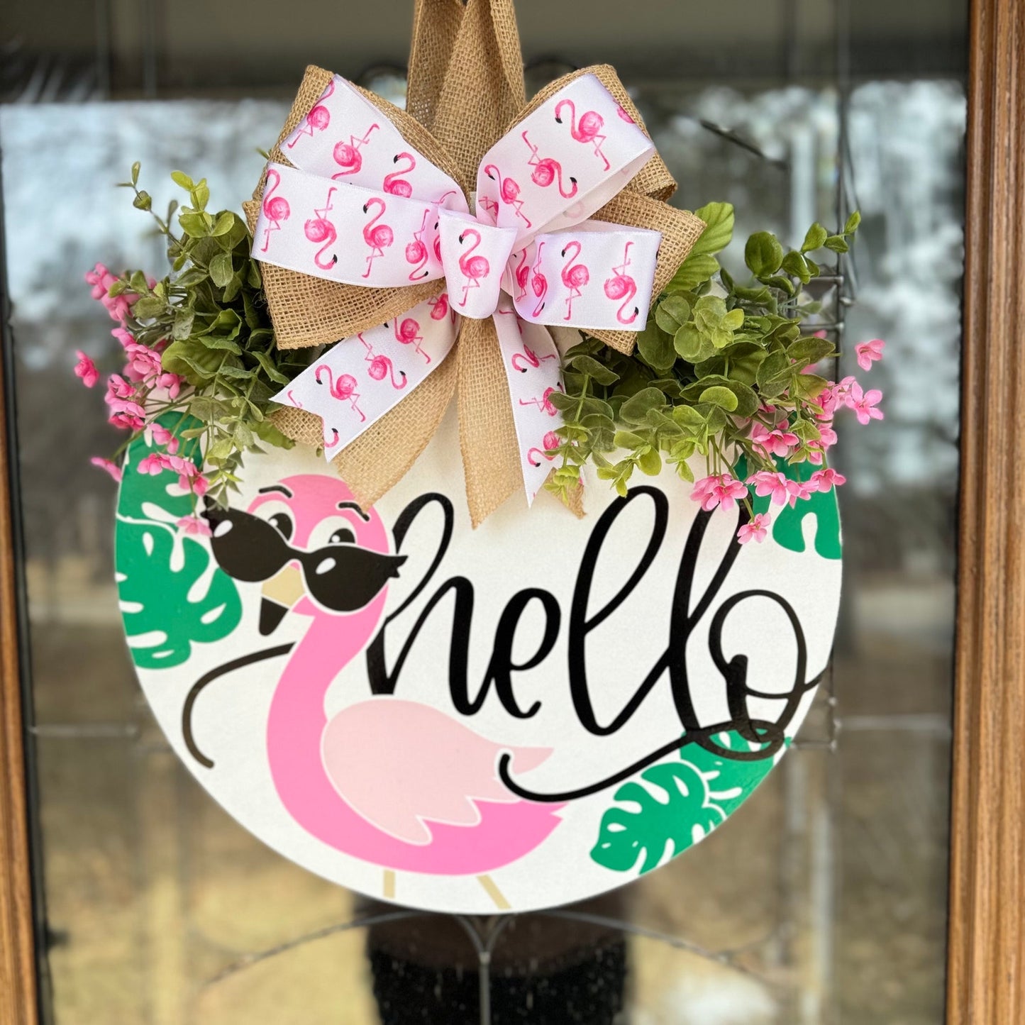 Flamingo Door Hanger