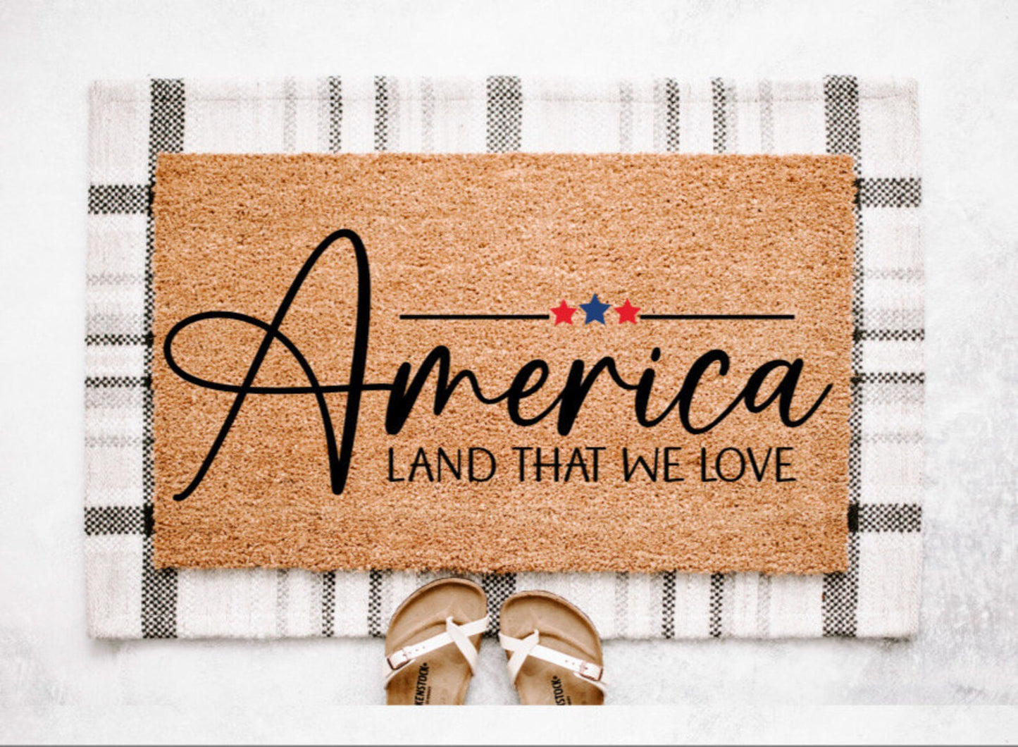 America Patriotic Doormat