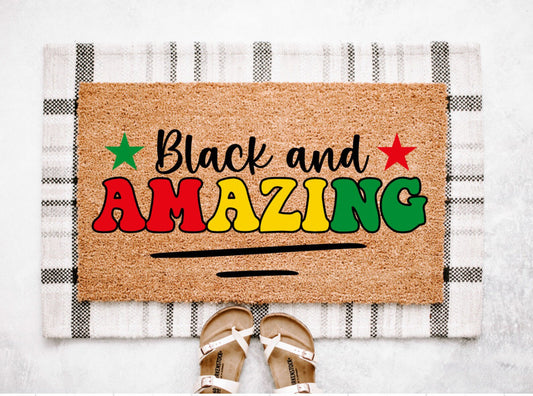 Black And Amazing Doormat