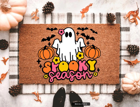 Spooky Season Halloween Doormat | Halloween Porch Decor | Ghost Doormat