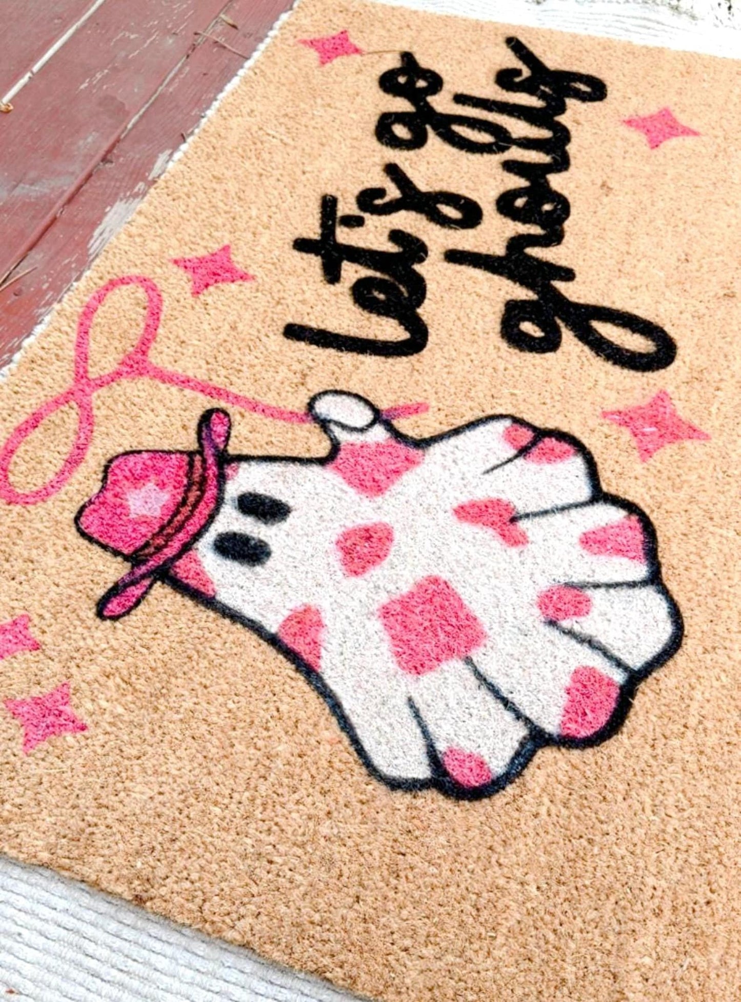 Let's Go Ghouls Halloweens Doormat | Halloween Porch Decor | Halloween Outdoor Decor