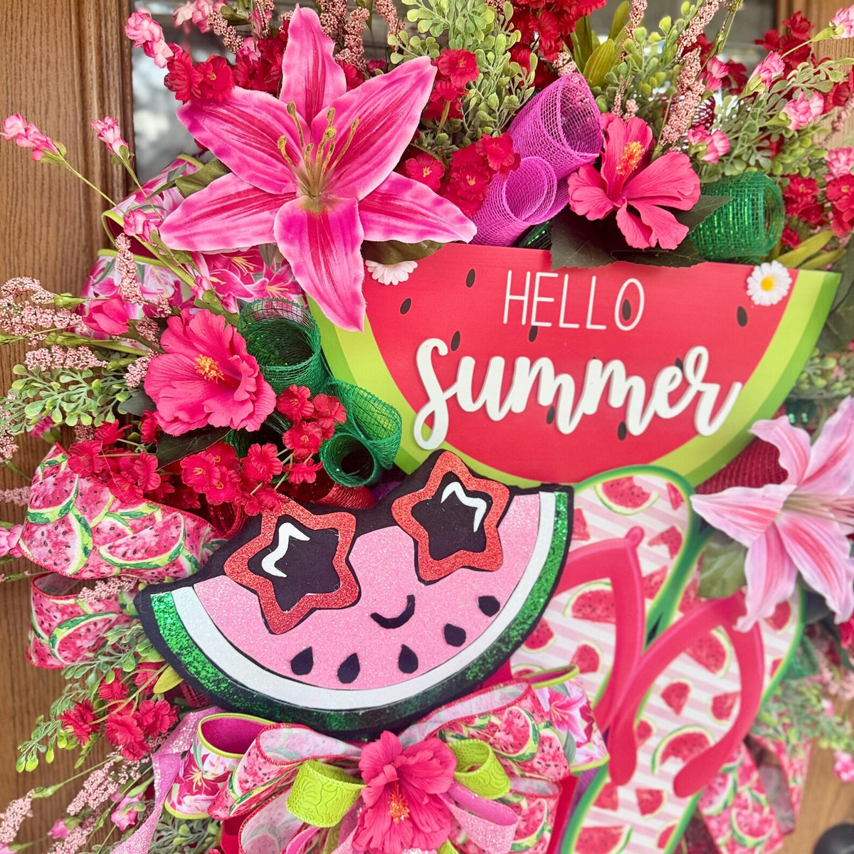 Summer Watermelon Wreath | Summer Porch Decor | Beach House Decor