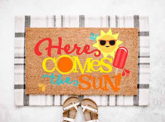 Summer Doormat | Summer Porch Decor | Popsicle Door Mat | Cute Welcome Mat
