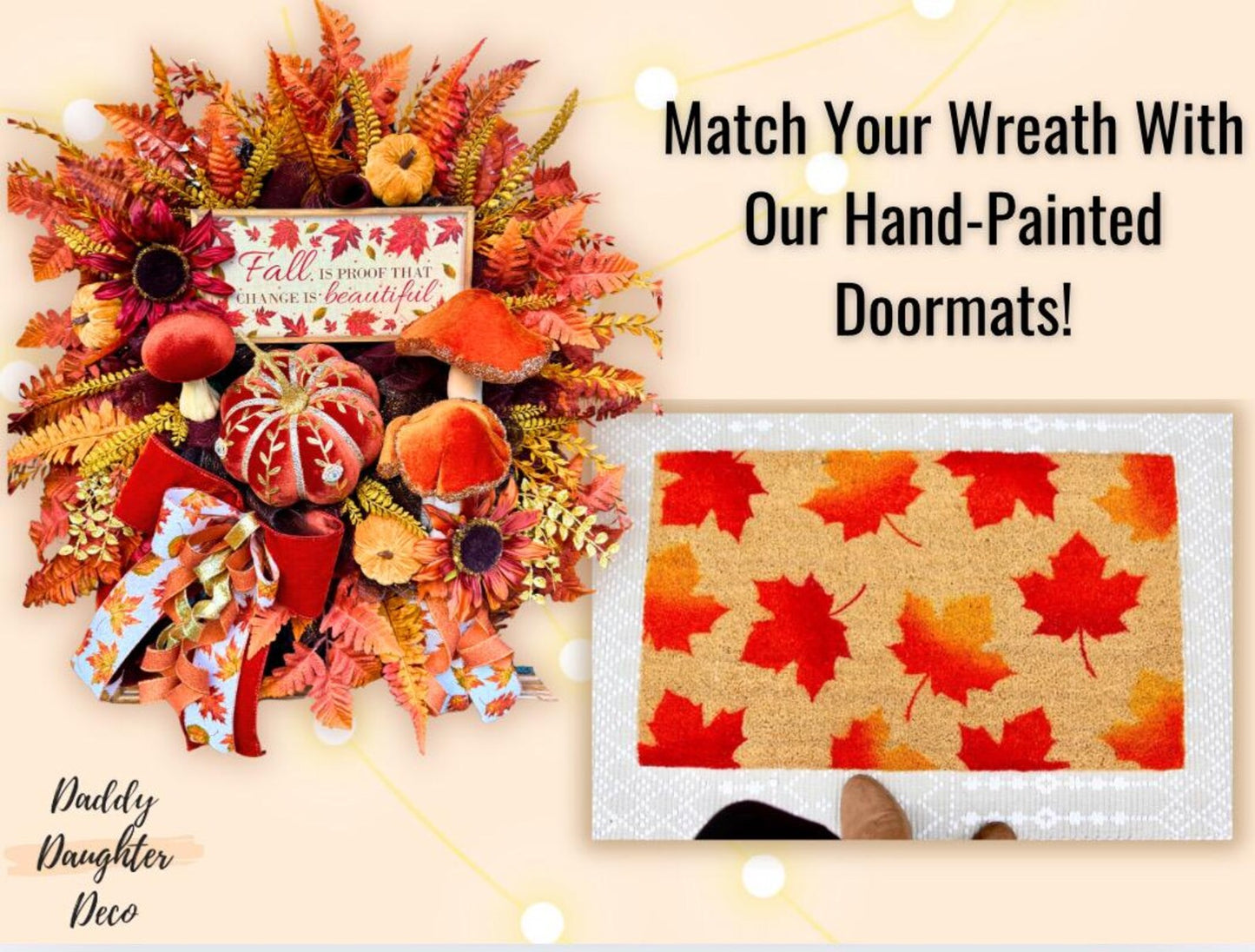 Luxury Pumpkin Fall Wreath | Fall Wreaths For Front Door | Fall Porch Decor