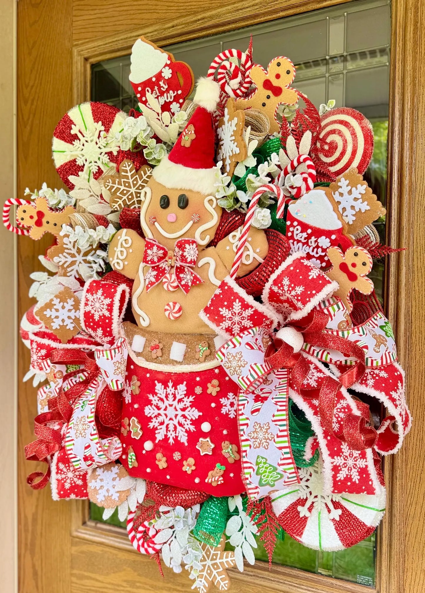 Gingerbread Wreath | Christmas Wreath | Christmas Porch Decor | Gingerbread Decor