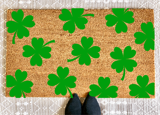 Falling Shamrocks Doormat