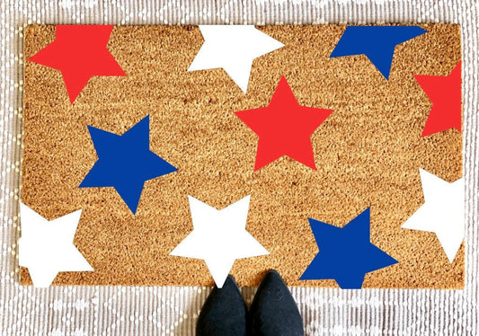 Fourth of July Stars Doormat