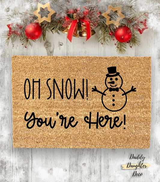 Winter Snowman Doormat | Funny Doormat | Outdoor Winter Decor | Front Door Mat | Custom Doormat