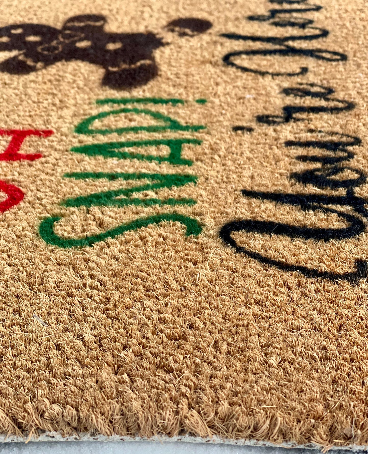 Gingerbread Funny Christmas Doormat | Custom Welcome Mat | Outdoor Holiday Decor | Holiday Doormat