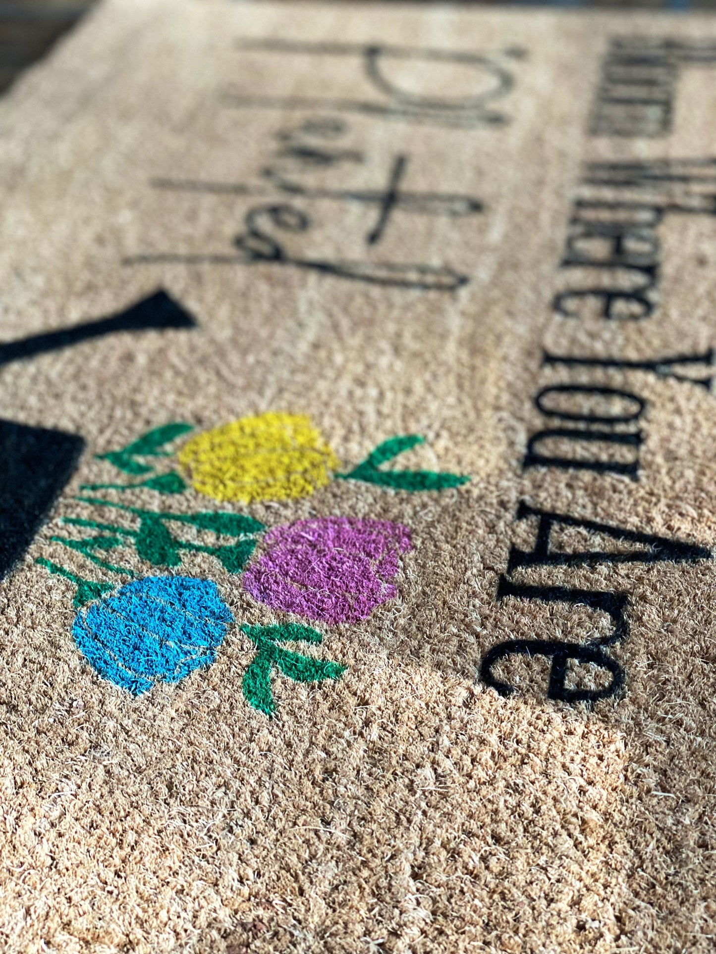 Bloom Where You Are Planted | Spring Welcome Mat | Flower Doormat | Floral Doormat | Spring Porch Decor | Cute Spring Porch Mat