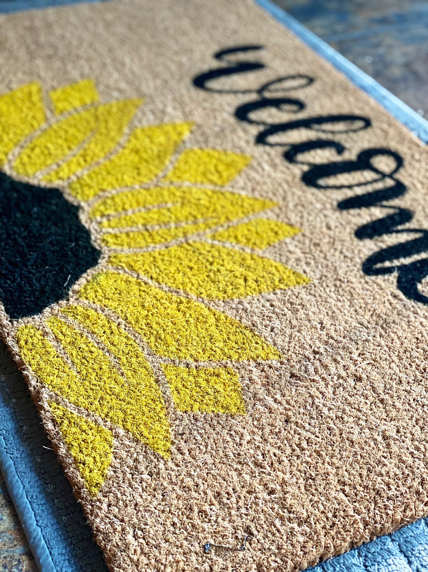 Flower Welcome Mat | Sunflower Doormat | Summer Doormat | Spring Porch Decor | Floral Doormat | Spring Door Decor | Outdoor Spring Decor
