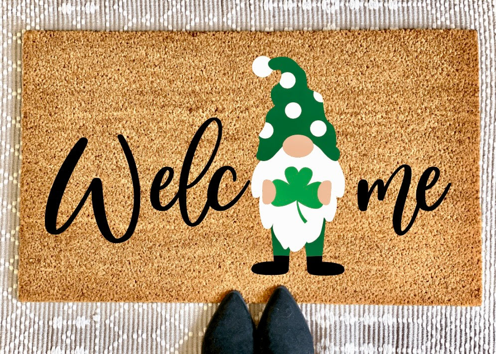 Gnome Clover Doormat