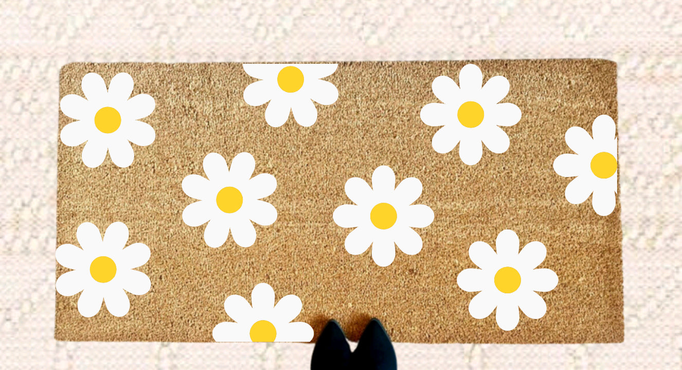 Daisies Floral - Double Door Doormat