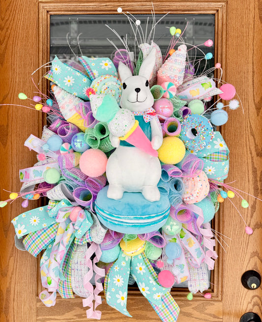 Easter Bunny Wreath | Spring Wreath | Easter Door Decor | Easter Porch Decor | Easter Bunny Decor