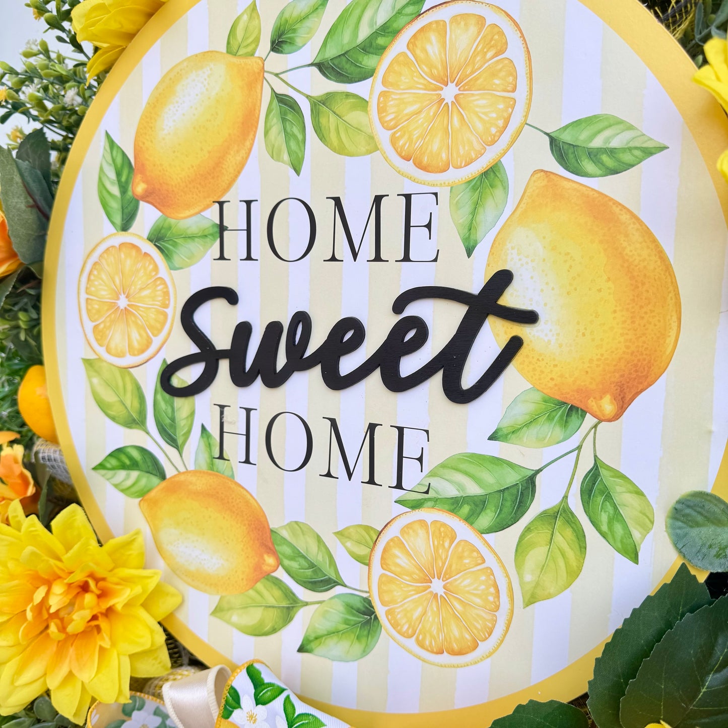 Home Sweet Home Lemon Wreath