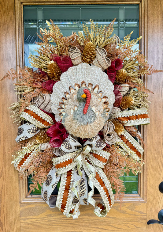 Fall Turkey Wreath | Thanksgiving Wreath | Fall Wreaths For Front Door