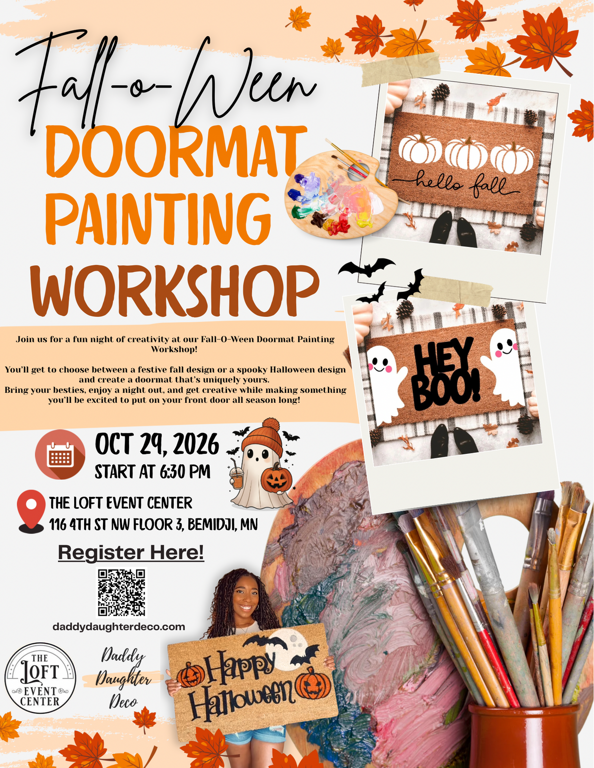 Fall-O-Ween Doormat Painting Workshop