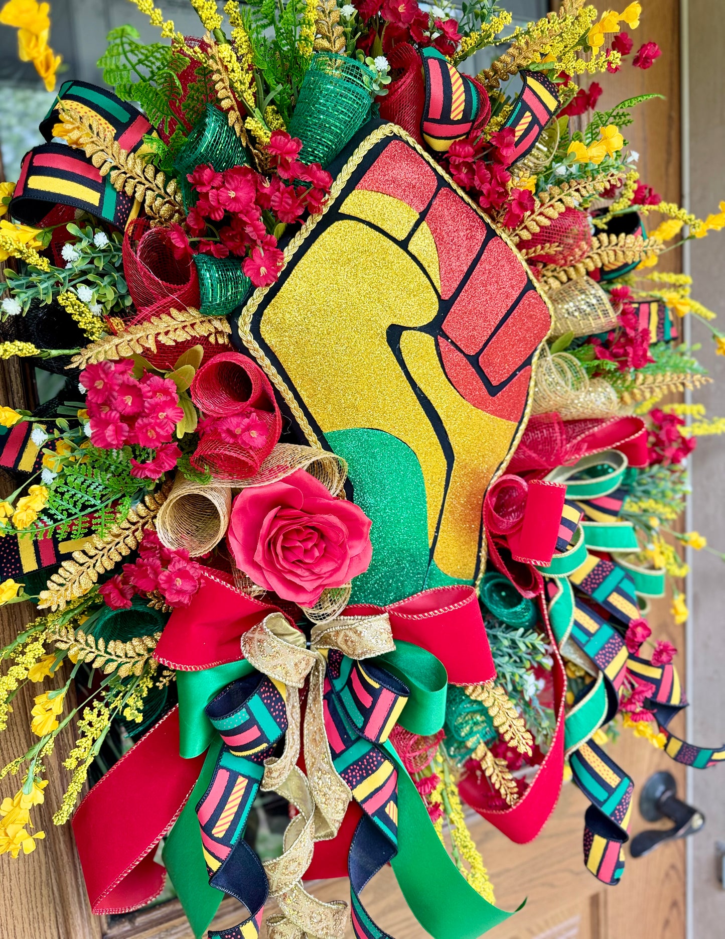 Juneteenth Raised Fist Wreath