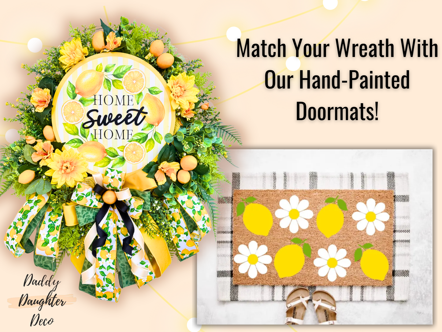 Home Sweet Home Lemon Wreath