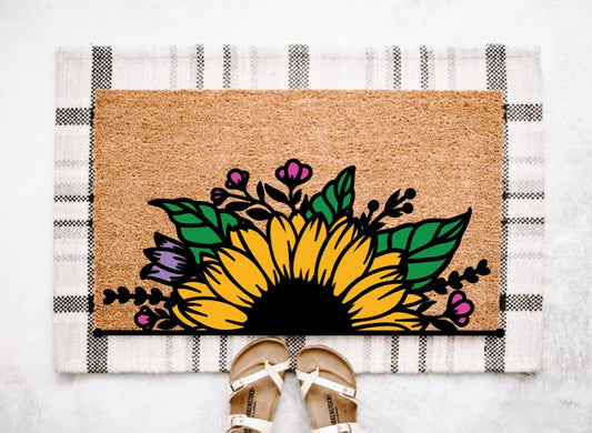 Sunflower Floral Doormat