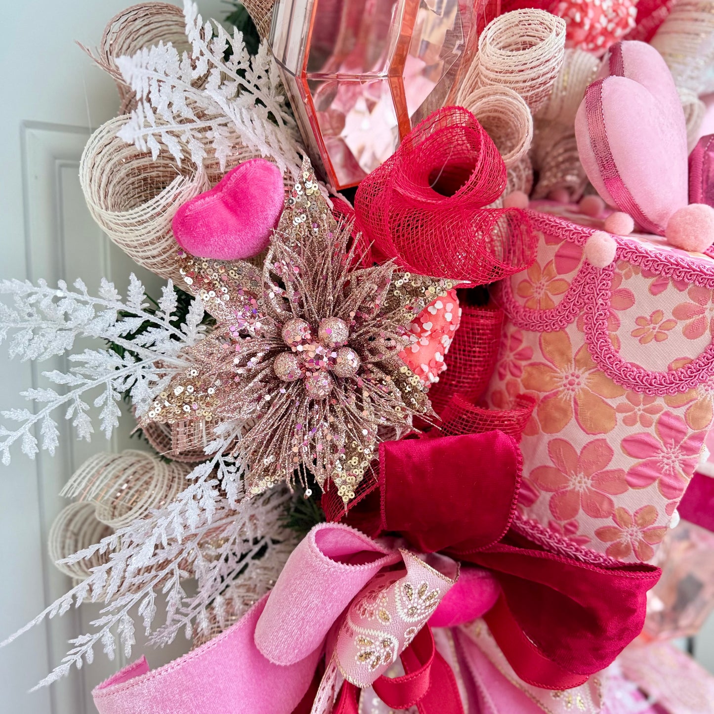 Valentine’s Day Jeweled Wreath | Valentines Day Door Decor